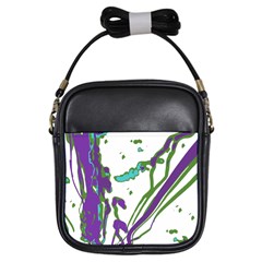 Multicolored Abstract Print Girls Sling Bag by dflcprintsclothing