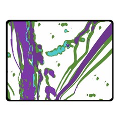 Multicolored Abstract Print Double Sided Fleece Blanket (small) 