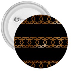 Pattern Geometric Gold Black 3  Buttons by alllovelyideas