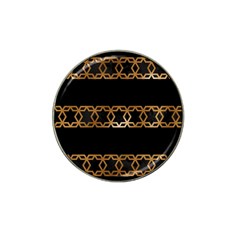 Pattern Geometric Gold Black Hat Clip Ball Marker (4 Pack) by alllovelyideas