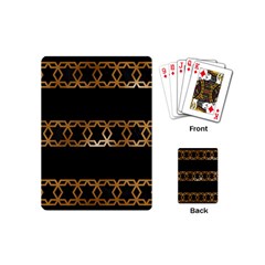 Pattern Geometric Gold Black Playing Cards Single Design (mini) by alllovelyideas