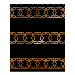 Pattern Geometric Gold Black Shower Curtain 60  X 72  (medium)  by alllovelyideas