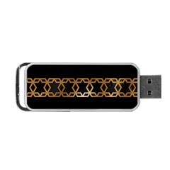 Pattern Geometric Gold Black Portable Usb Flash (one Side) by alllovelyideas