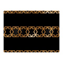 Pattern Geometric Gold Black Double Sided Flano Blanket (mini)  by alllovelyideas