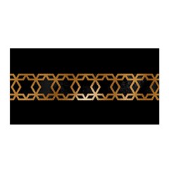 Pattern Geometric Gold Black Satin Wrap by alllovelyideas