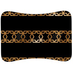 Pattern Geometric Gold Black Velour Seat Head Rest Cushion by alllovelyideas