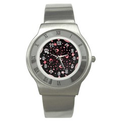 Pattern Lune Étoile Profondeur Stainless Steel Watch by alllovelyideas