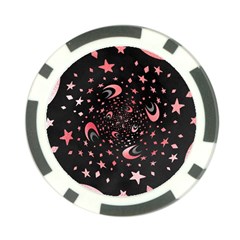 Pattern Lune Étoile Profondeur Poker Chip Card Guard by alllovelyideas