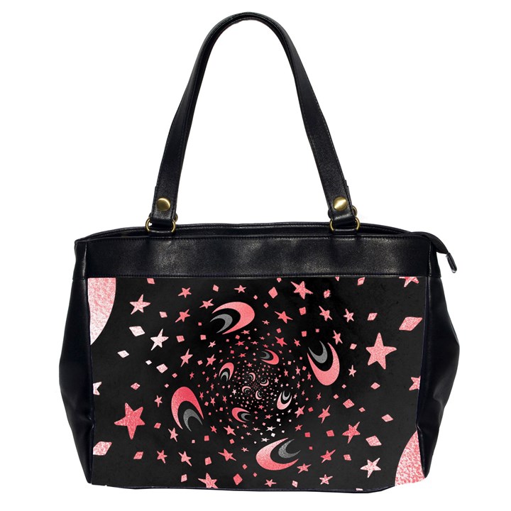 Pattern Lune étoile Profondeur Oversize Office Handbag (2 Sides)