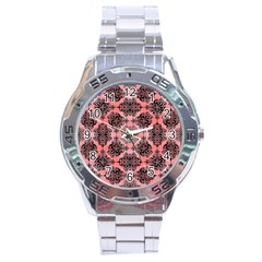 Pattern Rouge Noir Stainless Steel Analogue Watch by alllovelyideas