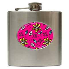 Flowers-flashy Hip Flask (6 Oz) by alllovelyideas