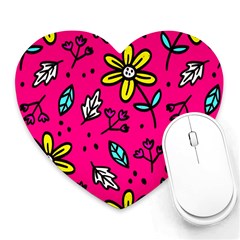 Flowers-flashy Heart Mousepads by alllovelyideas