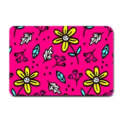 Flowers-flashy Small Doormat  by alllovelyideas