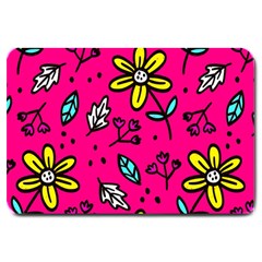 Flowers-flashy Large Doormat  by alllovelyideas