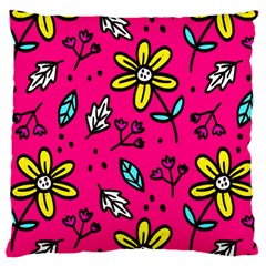 Flowers-flashy Large Cushion Case (one Side) by alllovelyideas