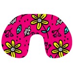 Flowers-flashy Travel Neck Pillow Back