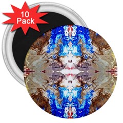 Abstract Acrylic Pouring Art 3  Magnets (10 Pack)  by kaleidomarblingart