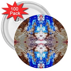 Abstract Acrylic Pouring Art 3  Buttons (100 Pack)  by kaleidomarblingart