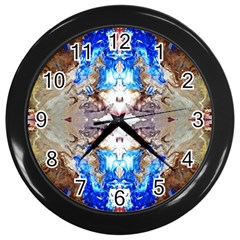 Abstract Acrylic Pouring Art Wall Clock (black) by kaleidomarblingart