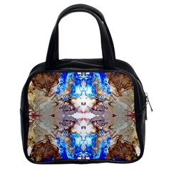 Abstract Acrylic Pouring Art Classic Handbag (two Sides) by kaleidomarblingart