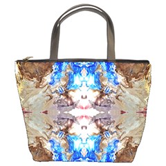 Abstract Acrylic Pouring Art Bucket Bag by kaleidomarblingart