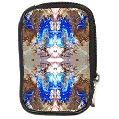 Abstract Acrylic Pouring Art Compact Camera Leather Case by kaleidomarblingart