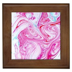 Marbling Art Print Framed Tile by kaleidomarblingart