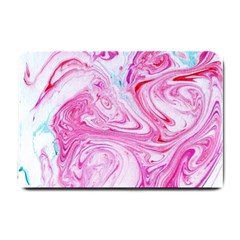 Marbling Art Print Small Doormat  by kaleidomarblingart