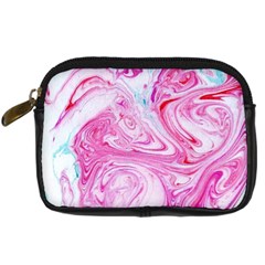 Marbling Art Print Digital Camera Leather Case by kaleidomarblingart