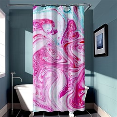 Marbling Art Print Shower Curtain 36  X 72  (stall)  by kaleidomarblingart