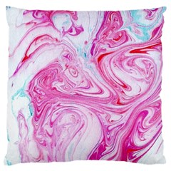 Marbling Art Print Large Cushion Case (one Side) by kaleidomarblingart