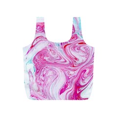 Marbling Art Print Full Print Recycle Bag (s) by kaleidomarblingart