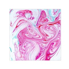 Marbling Art Print Small Satin Scarf (square)