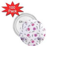 Flowers In One Line 1.75  Buttons (100 pack) 