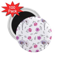 Flowers In One Line 2.25  Magnets (100 pack) 