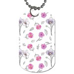 Flowers In One Line Dog Tag (One Side) Front