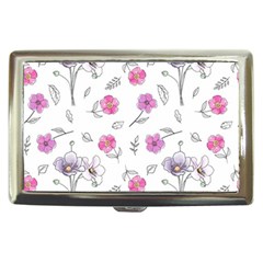 Flowers In One Line Cigarette Money Case