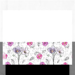 Flowers In One Line Rectangular Jigsaw Puzzl