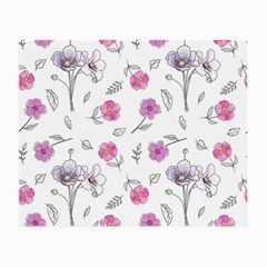 Flowers In One Line Small Glasses Cloth by SychEva