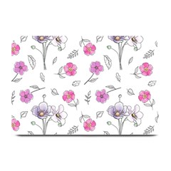 Flowers In One Line Plate Mats by SychEva