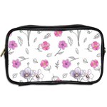 Flowers In One Line Toiletries Bag (Two Sides) Back