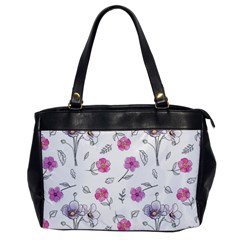 Flowers In One Line Oversize Office Handbag by SychEva