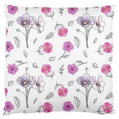 Flowers In One Line Large Cushion Case (One Side)