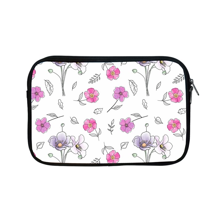 Flowers In One Line Apple iPad Mini Zipper Cases