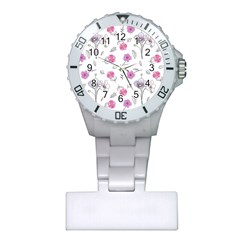 Flowers In One Line Plastic Nurses Watch by SychEva