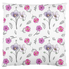 Flowers In One Line Standard Flano Cushion Case (two Sides) by SychEva