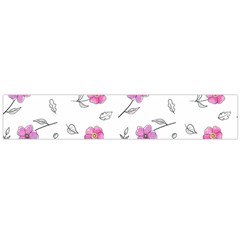 Flowers In One Line Large Flano Scarf 