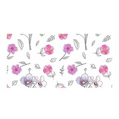 Flowers In One Line Satin Wrap