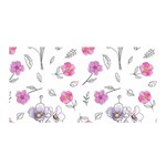 Flowers In One Line Satin Wrap Front