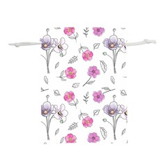 Flowers In One Line Lightweight Drawstring Pouch (S)